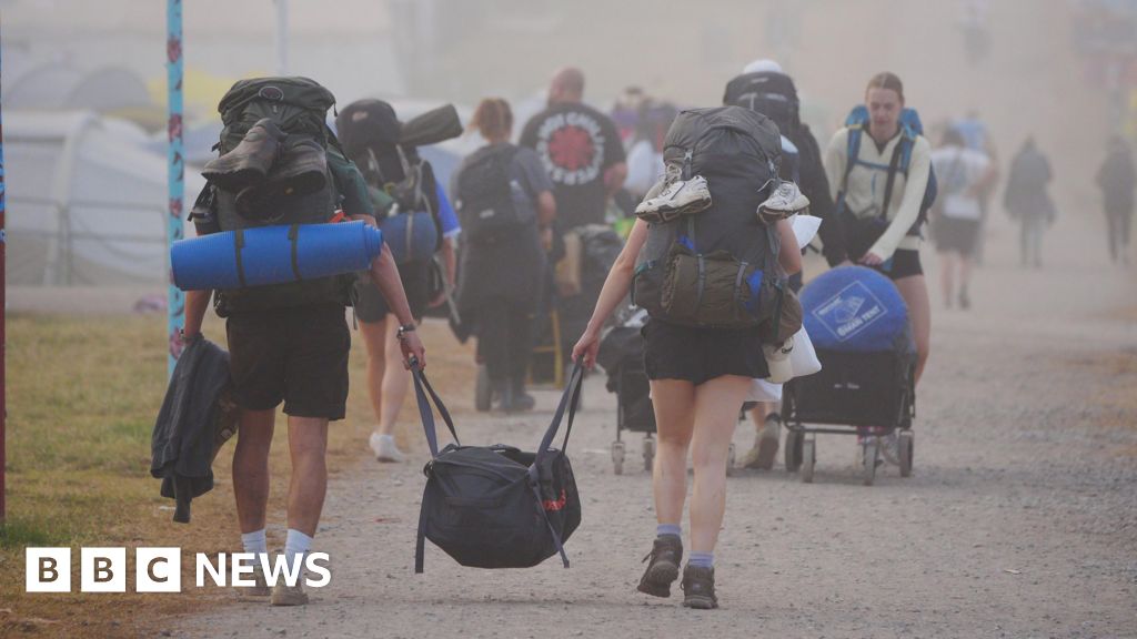 Glastonbury Festival getaway and clean-up gets under way Glastonbury Festival getaway and clean-up gets under way