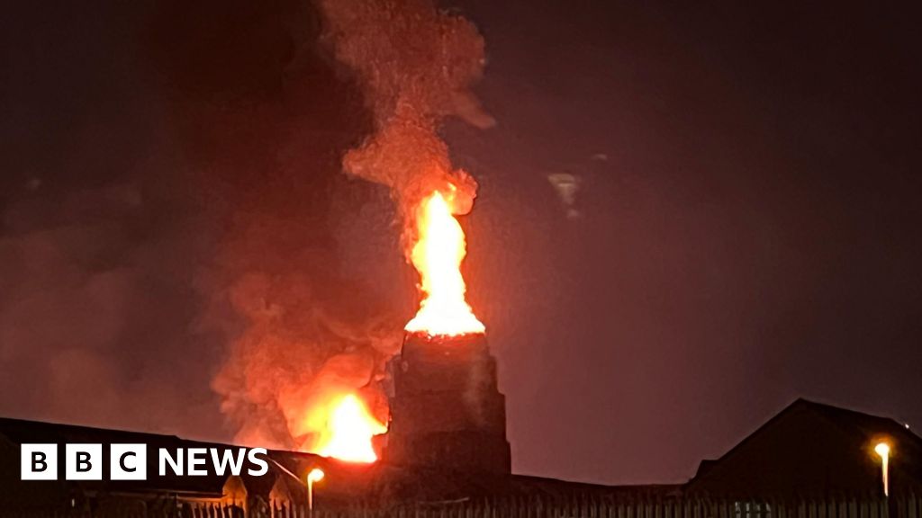 South Belfast bonfire set alight despite concerns over asbestos