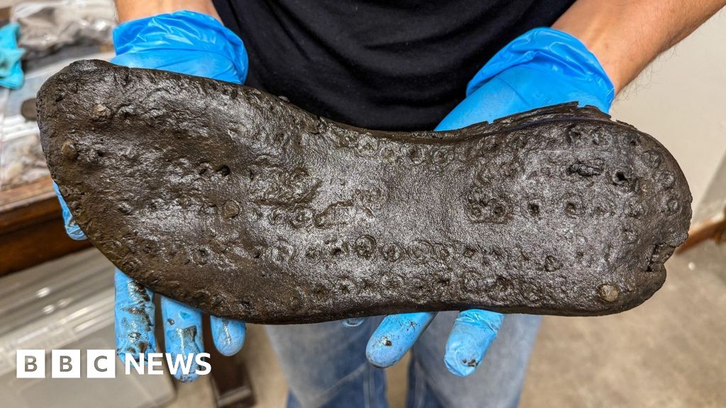 Northumberland Roman Fort mystery over large shoes Northumberland Roman Fort mystery over large shoes