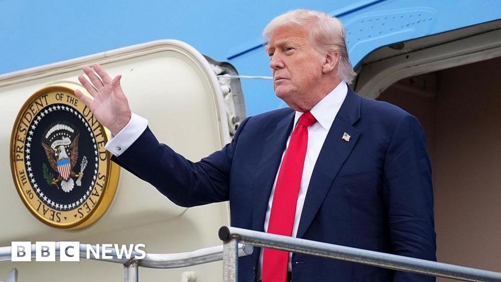 US president Donald Trump arrives in Scotland for four-day visit