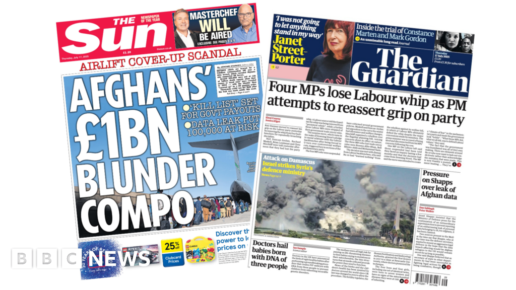 ‘Afghan’s £1bn blunder’ and four MPs ‘lose Labour whip’