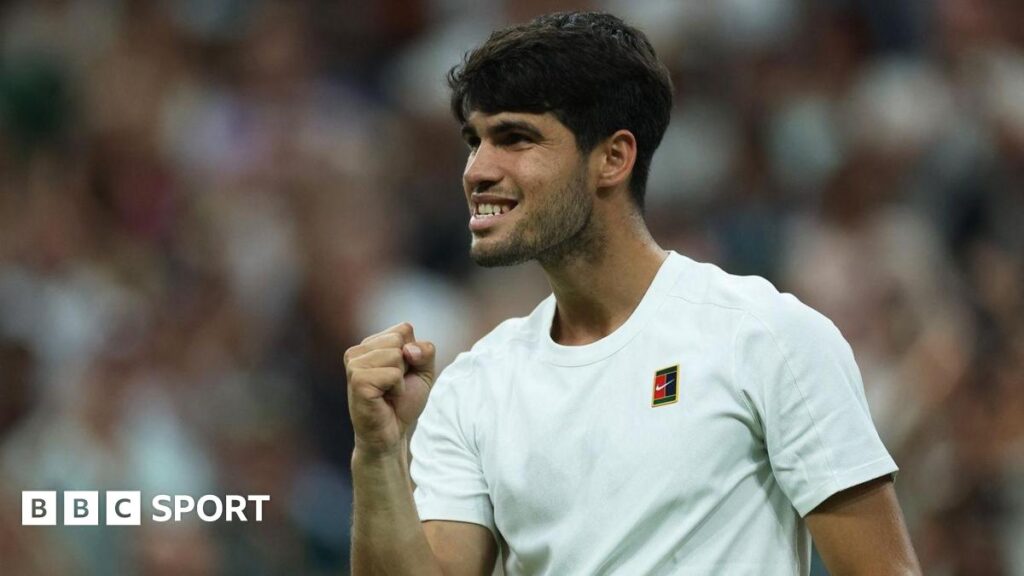 Wimbledon 2025 results: Carlos Alcaraz battles back against Andrey Rublev to reach quarter-finals