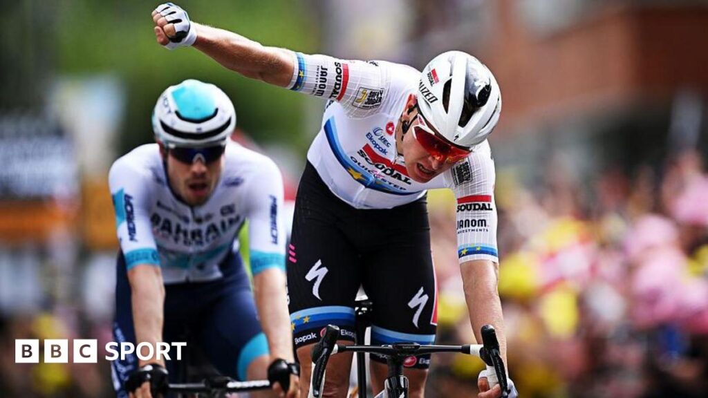Tour de France results: Tim Merlier beats Jonathan Milan in crash-marred stage three