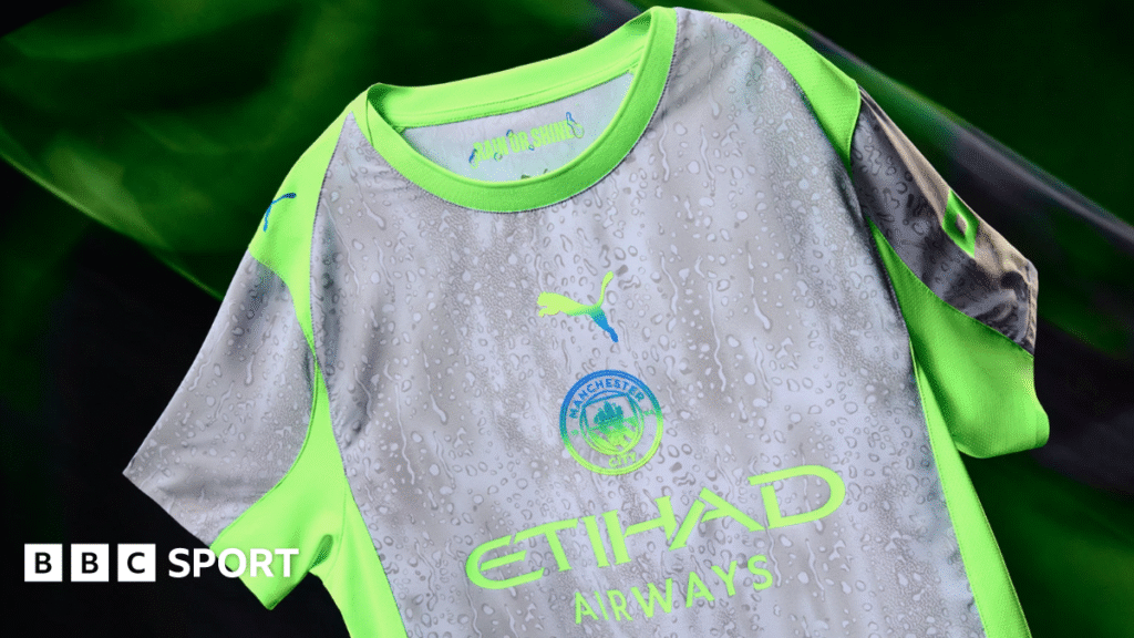 Manchester City: Club’s new third kit inspired by Manchester weather