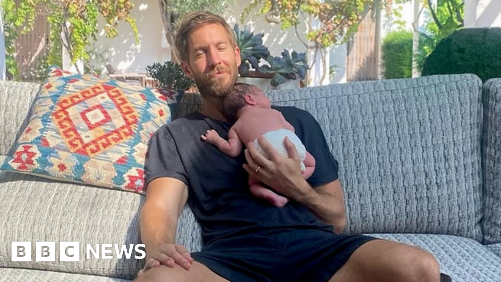 Calvin Harris reveals birth of son Micah with placenta photos