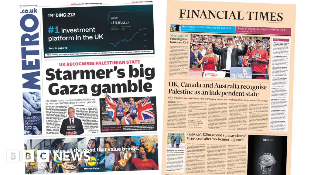 ‘Starmer’s big Gaza gamble’ and ‘Maga send-off’