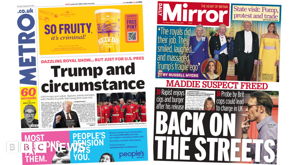 ‘Trump and circumstance’ and ‘Maddie suspect freed’