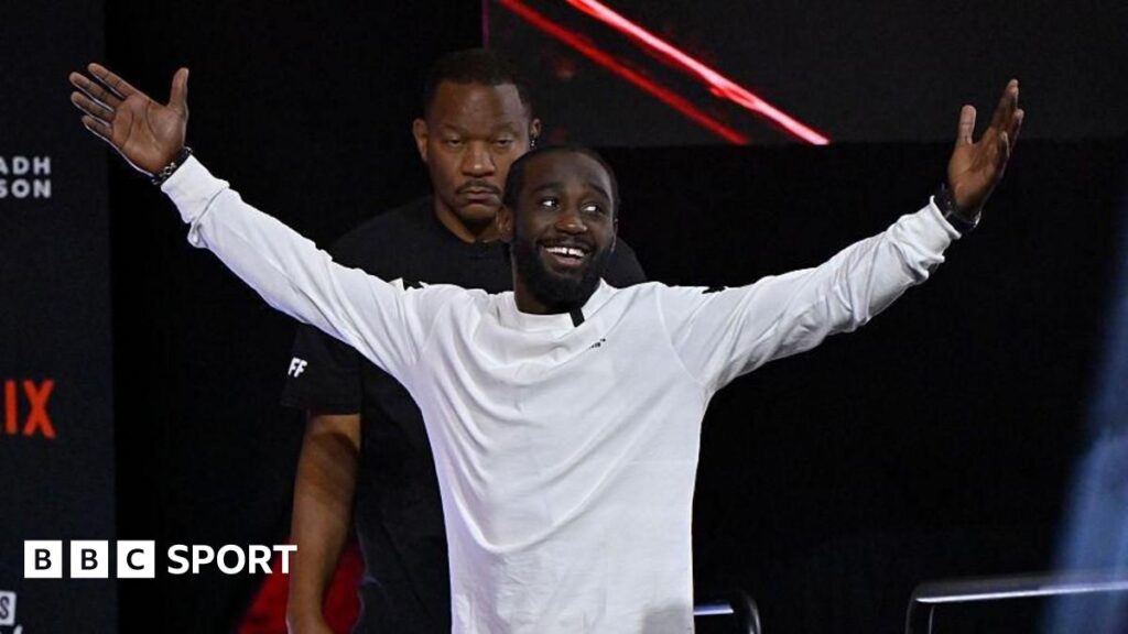 Canelo vs Crawford: Terence Crawford looks ripped as he weights same as Canelo Alvarez for Vegas super-fight