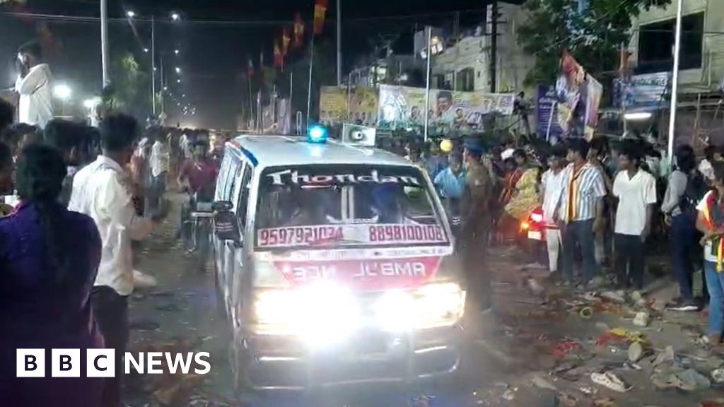 Dozens killed in crush at political rally in Tamil Nadu