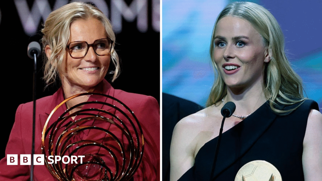 Ballon d’Or awards: England’s Sarina Wiegman and goalkeeper Hannah Hampton win awards