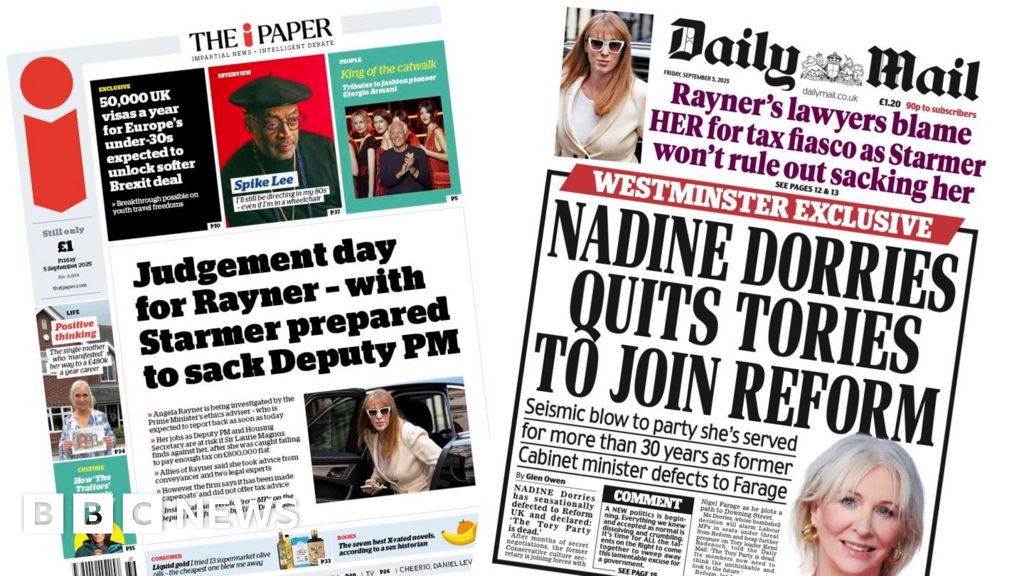 Rayner’s ‘judgement day’ and ‘Dorries joins Tories’