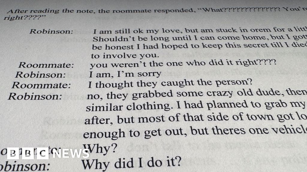 Read the text messages between Charlie Kirk suspect and roommate
