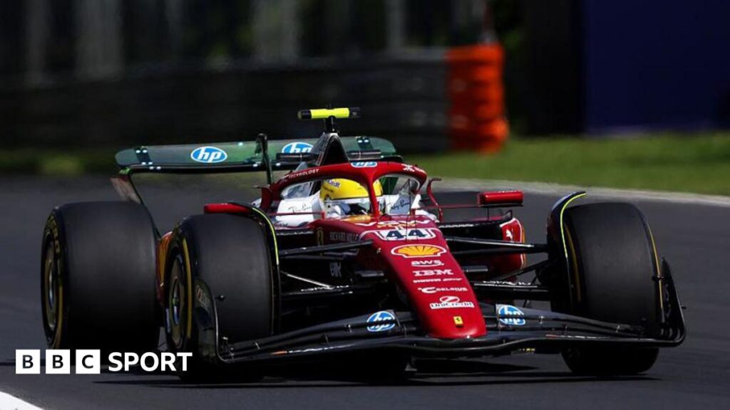 Italian Grand Prix: Lewis Hamilton leads Ferrari one-two in Monza first practice