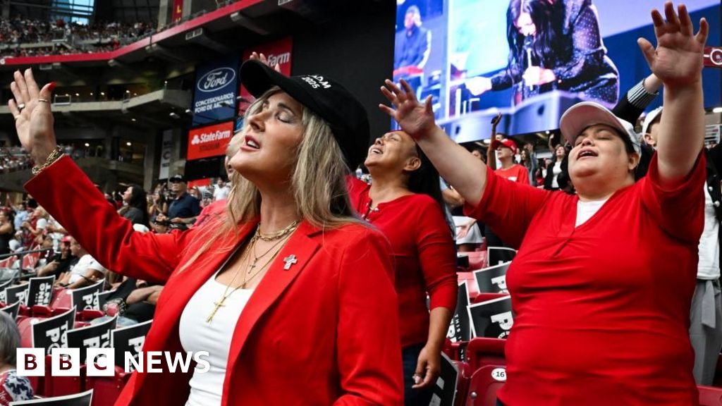 Kirk memorial’s religious and political mix hints at future of MAGA movement