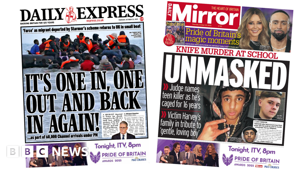 ‘One in, one out and back in again’ and ‘teen killer unmasked’