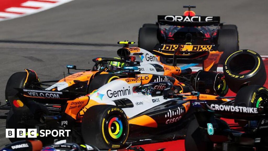 US Grand Prix: McLaren blame rivals for Oscar Piastri-Lando Norris collision in sprint race