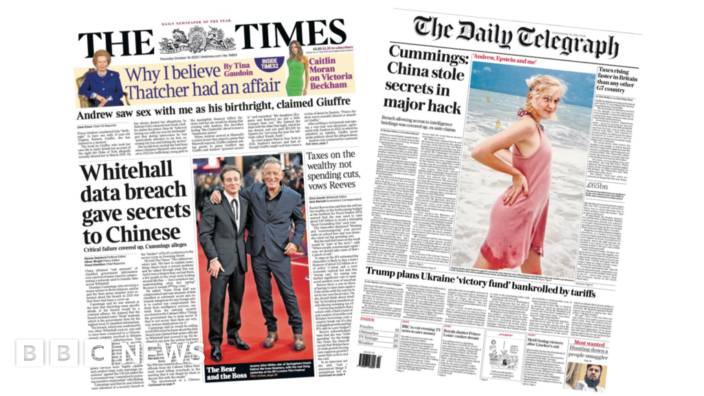 ‘Chinese stole secrets’ and ‘Andrew, Epstein and me’