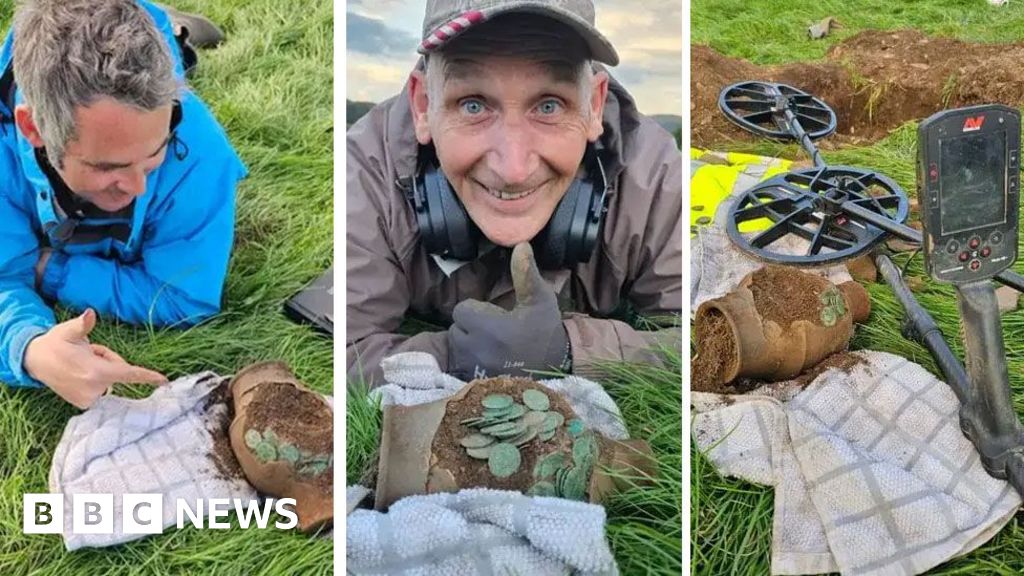 Roman coins found by detectorist could be Wales’ biggest find Roman coins found by detectorist could be Wales’ biggest find