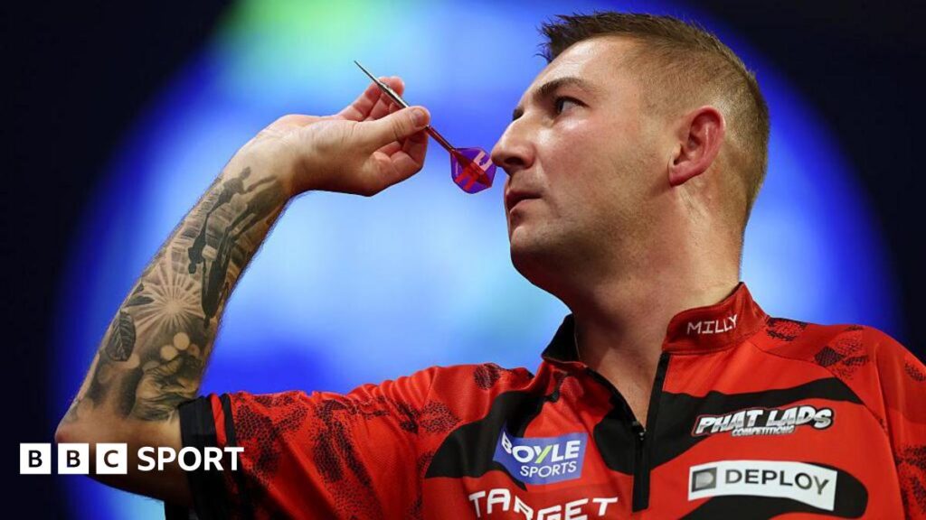 Nathan Aspinall throws two nine-dart finishes but loses final as Luke Littler suffers early exit