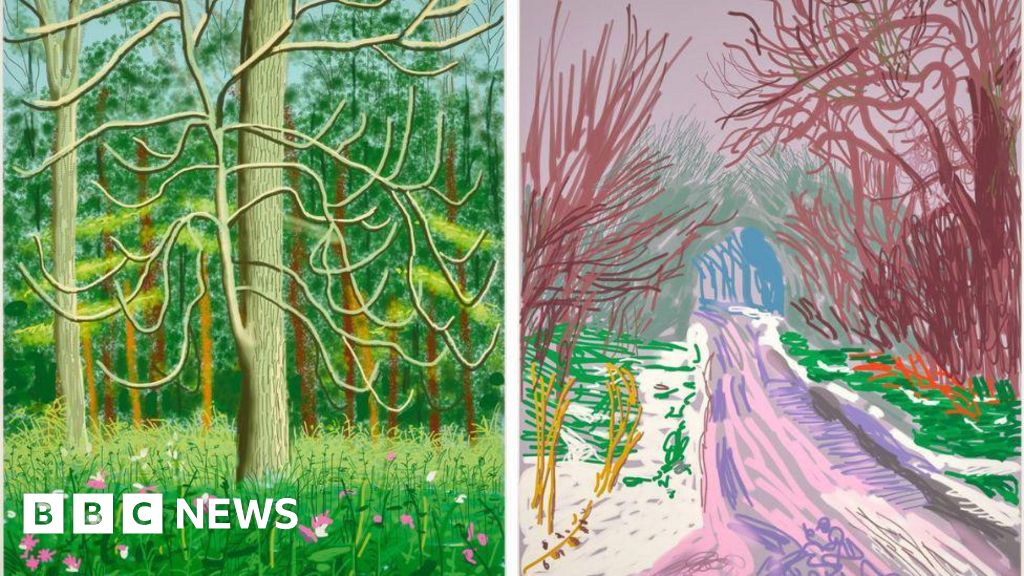 David Hockney iPad drawings of Yorkshire Wolds sold at Sotherby’s