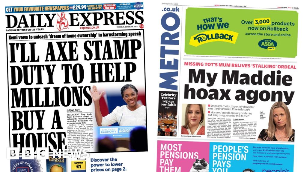 ‘I’ll axe stamp duty’ and ‘My Maddie hoax agony’