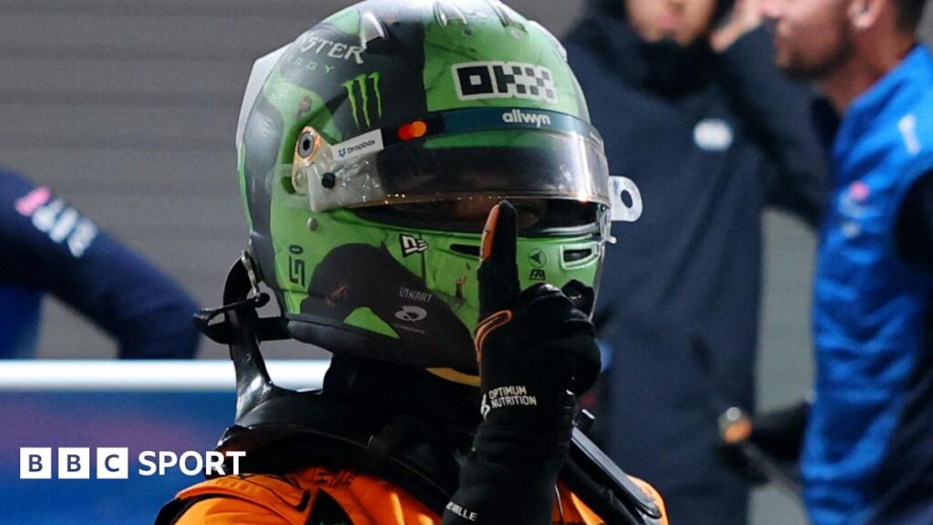 Las Vegas Grand Prix: Lando Norris on pole with Oscar Piastri fifth
