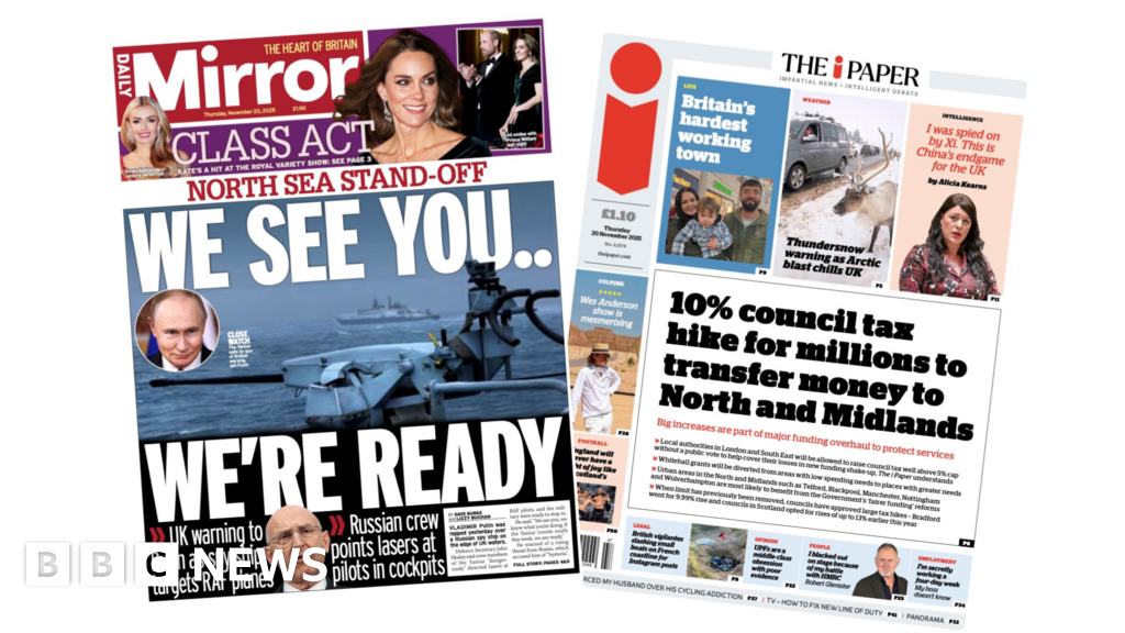 ‘North Sea stand-off’ and ‘Council tax hike for millions’