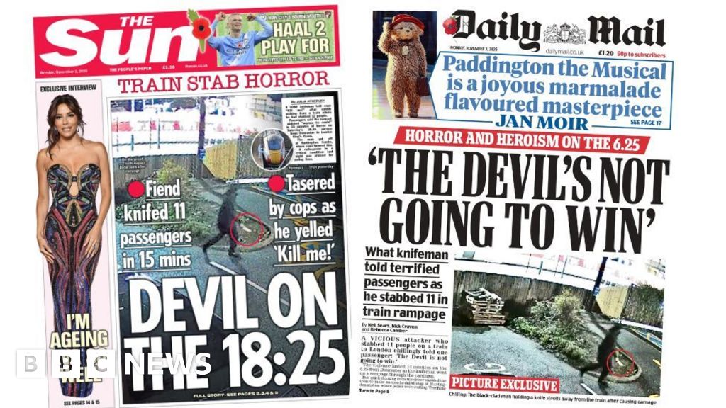 ‘Train stab horror’ and ‘Devil not going to win’