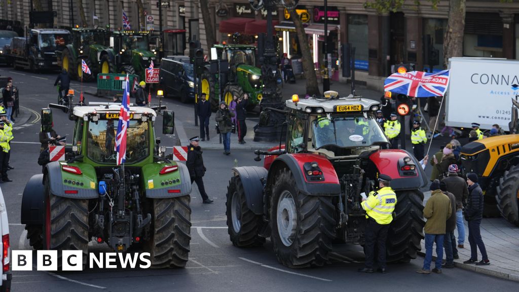 Arrests at farmers’ central London tractor protest