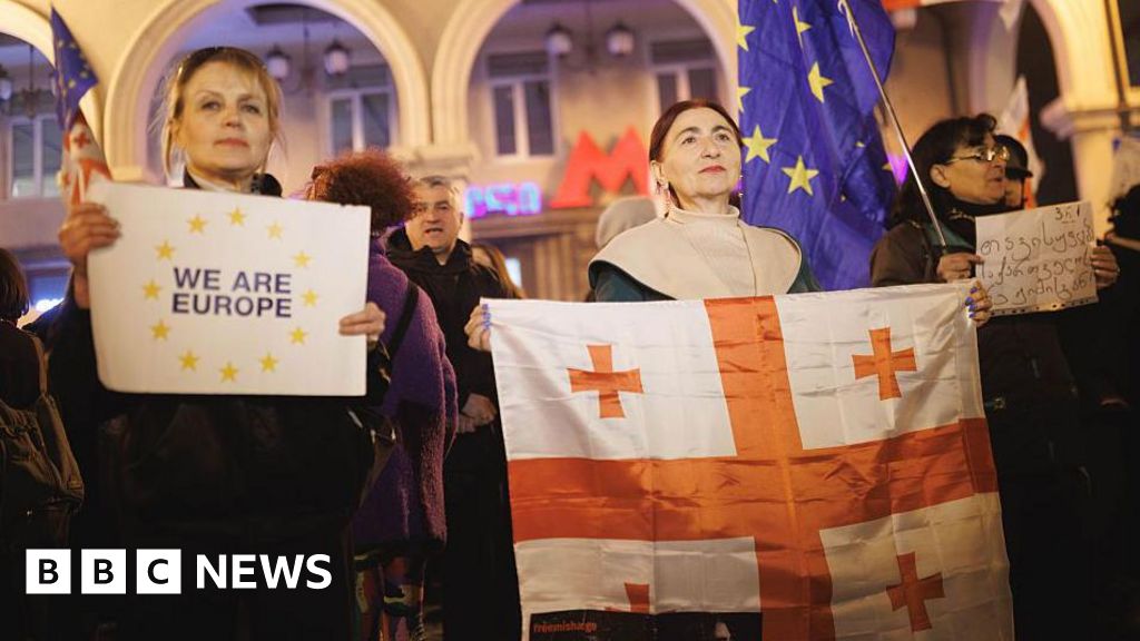 Georgia’s pro-EU protesters defiant year after accession process was halted Georgia’s pro-EU protesters defiant year after accession process was halted