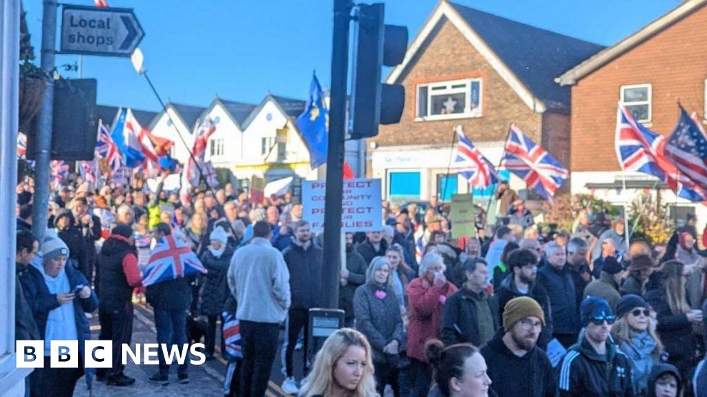 Thousands march against Crowborough asylum seeker plan Thousands march against Crowborough asylum seeker plan