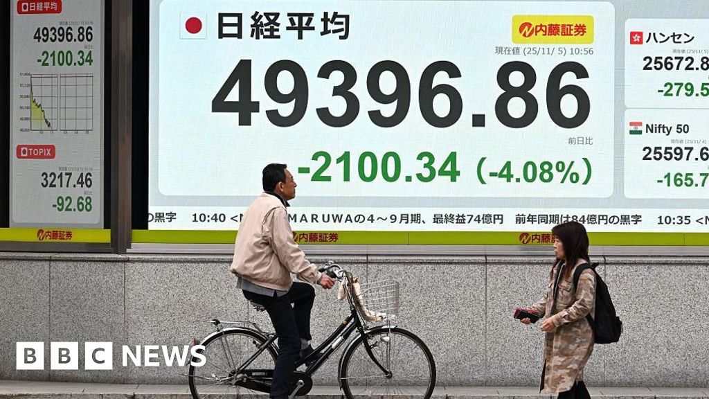 Global tech shares fall over AI bubble fears Global tech shares fall over AI bubble fears