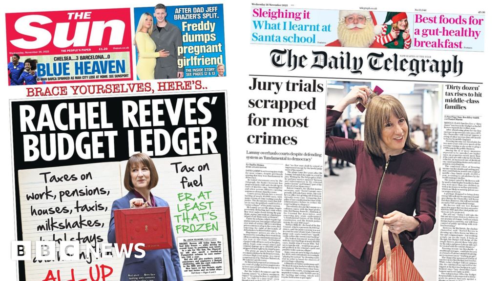 ‘Rachel Reeves’ Budget Ledger’ and ‘Jury trials scrapped’
