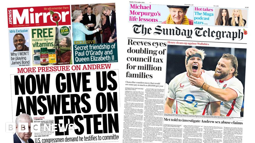 ‘More pressure on Andrew’ and ‘Reeves eyes doubling of council tax’