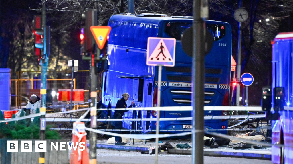 Several killed after bus crashes into bus stop in Stockholm Several killed after bus crashes into bus stop in Stockholm