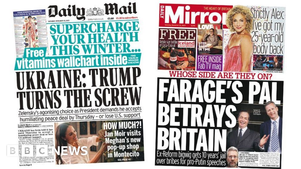 ‘Trump turns the screw’ and ‘Farage’s pal betrays Britain’