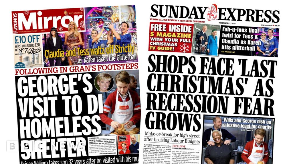 George visits ‘Di homeless shelter’ and shops face ‘last Christmas’