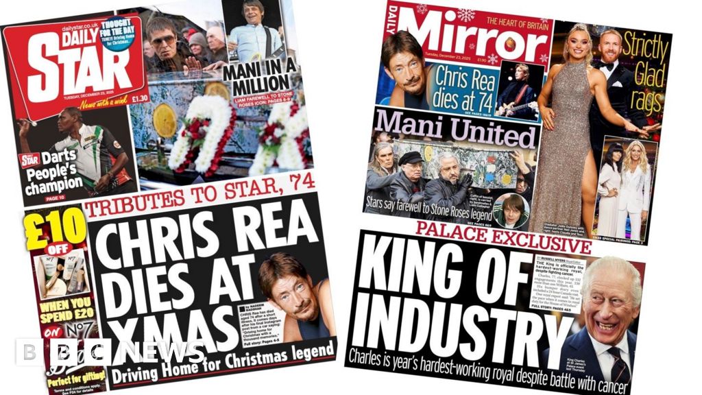 ‘Chris Rea dies at Xmas’ and ‘King of Industry’