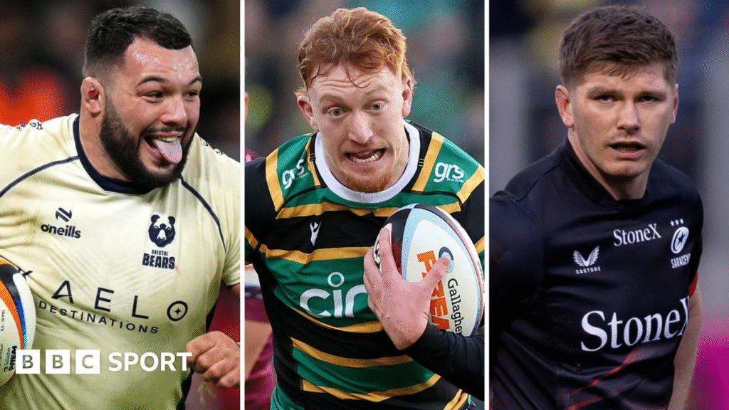 Prem talking points with Ellis Genge, George Hendy & Owen Farrell