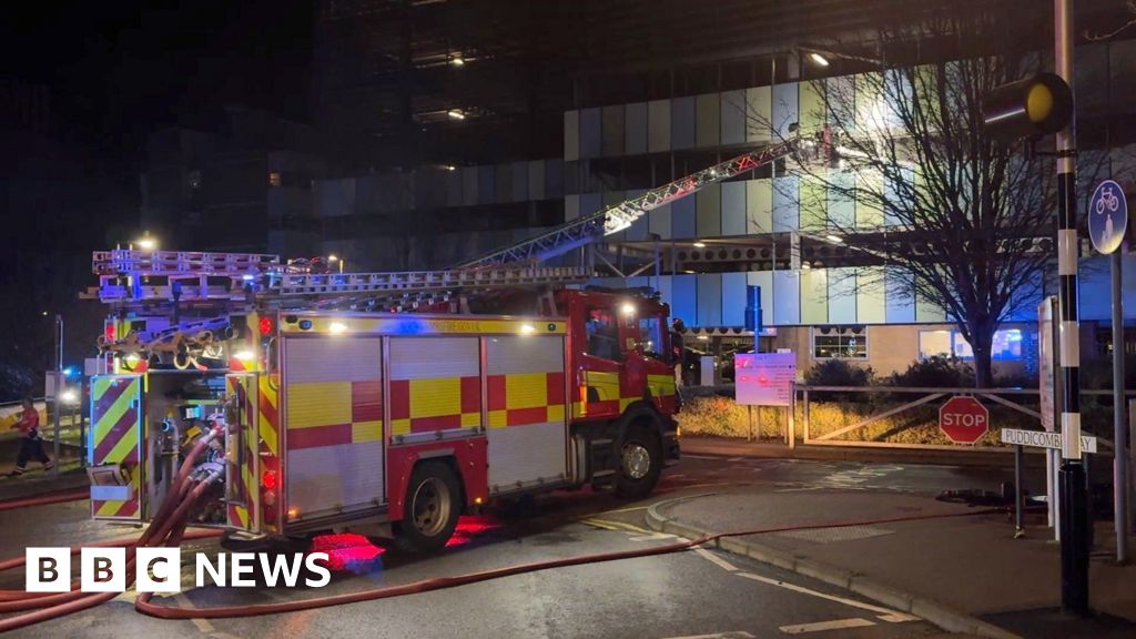 Cars stuck at Addenbrooke’s Hospital after major fire