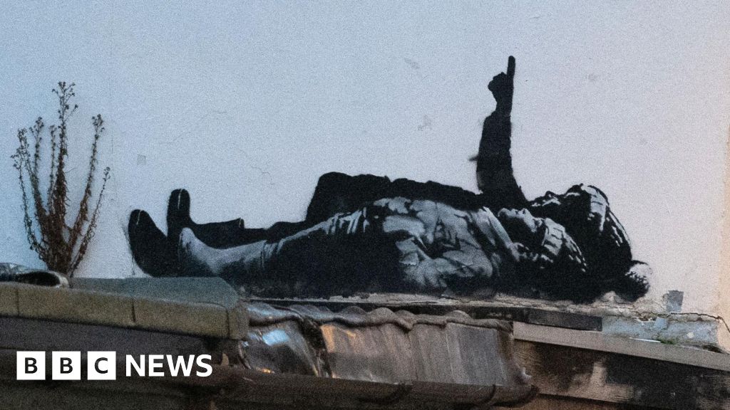 Two Banksy artworks appear at Centre Point tower and Bayswater