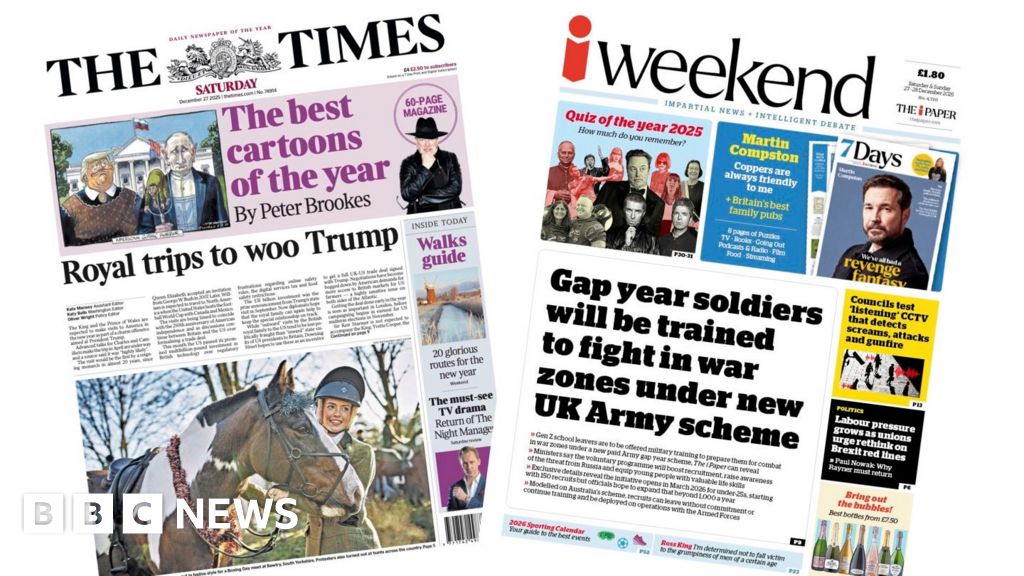 ‘Royal trips to woo Trump’ and ‘Gap year soldiers’