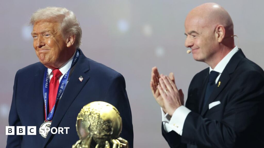 Donald Trump: US president named inaugural Fifa Peace Prize winner Donald Trump: US president named inaugural Fifa Peace Prize winner