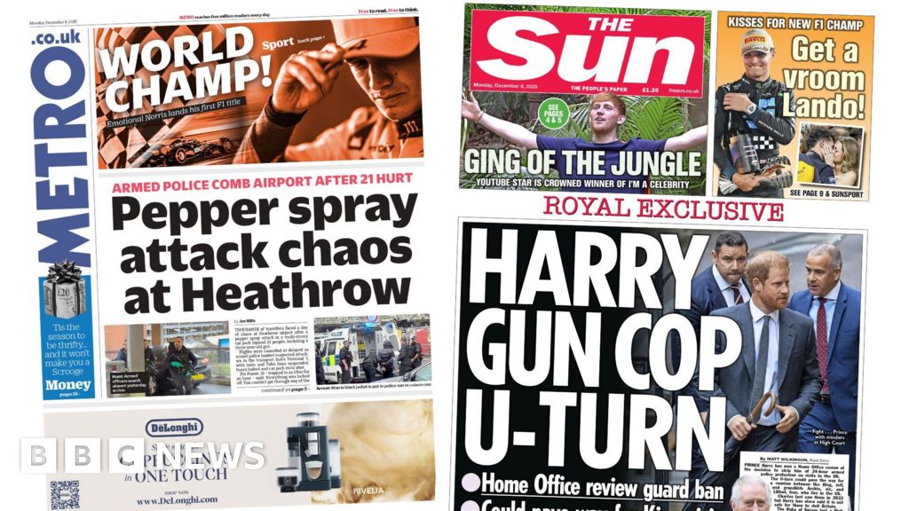 Heathrow ‘pepper spray attack’ and ‘Harry gun cop U-turn’