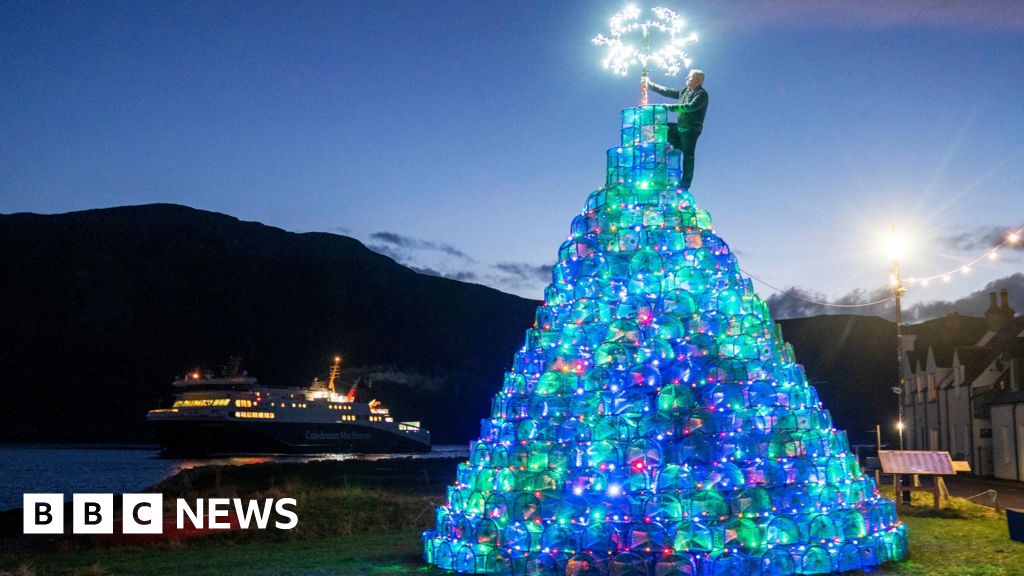 How a village uses fishing creels to create a spectacular Christmas tree