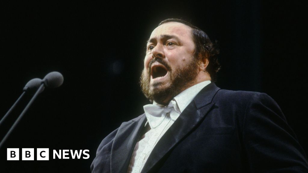 Italian town freezes Pavarotti statue knee-deep in Christmas ice rink, angering widow