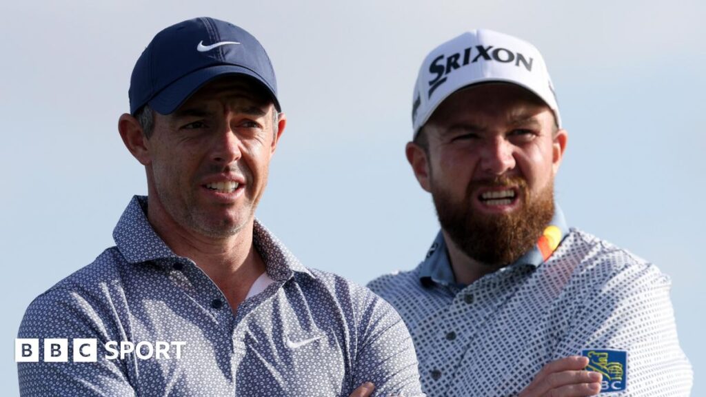 Dubai Invitational: Shane Lowry shares lead as Rory McIlroy finds water four times