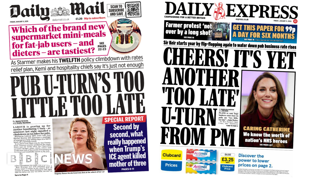 ‘Pub tax U-turn’ and ‘caring Catherine’