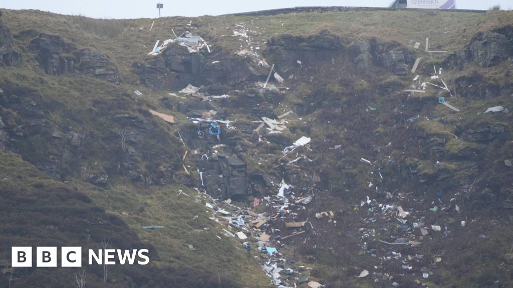 River of waste ‘visible for miles’ dumped on Bwlch Mountain