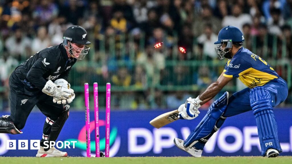 T20 World Cup: Sri Lanka out after collapsing to heavy defeat by New Zealand
